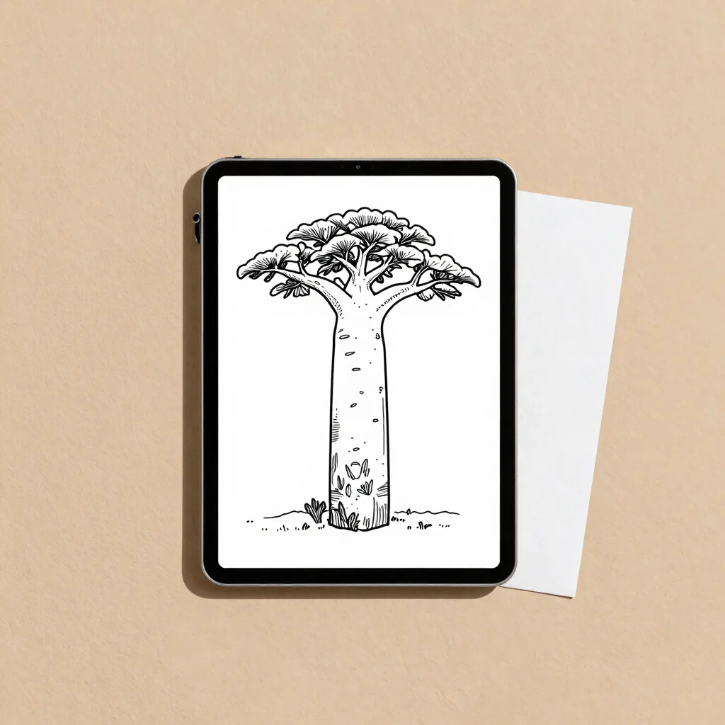 Island Tree Coloring Pages